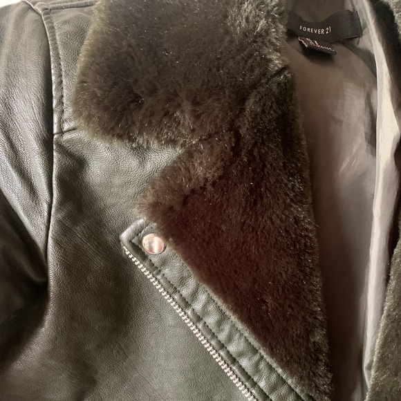 Faux Fur Moto Jacket - Picture 9 of 16